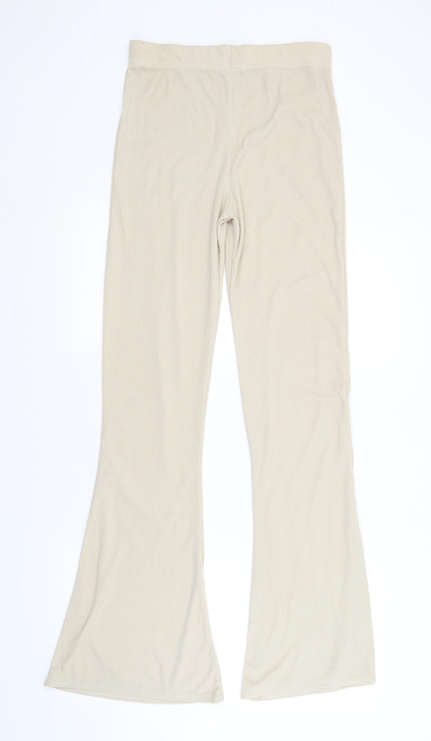 PRETTYLITTLETHING Womens Beige   Jogger Leggings Size 12 L33 in