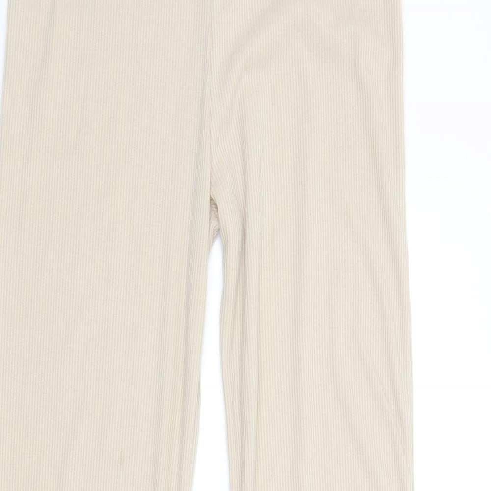 PRETTYLITTLETHING Womens Beige   Jogger Leggings Size 12 L33 in