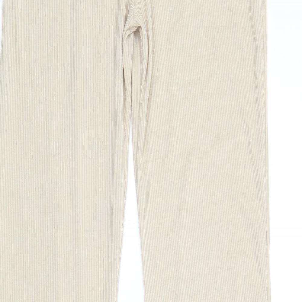 PRETTYLITTLETHING Womens Beige   Jogger Leggings Size 12 L33 in