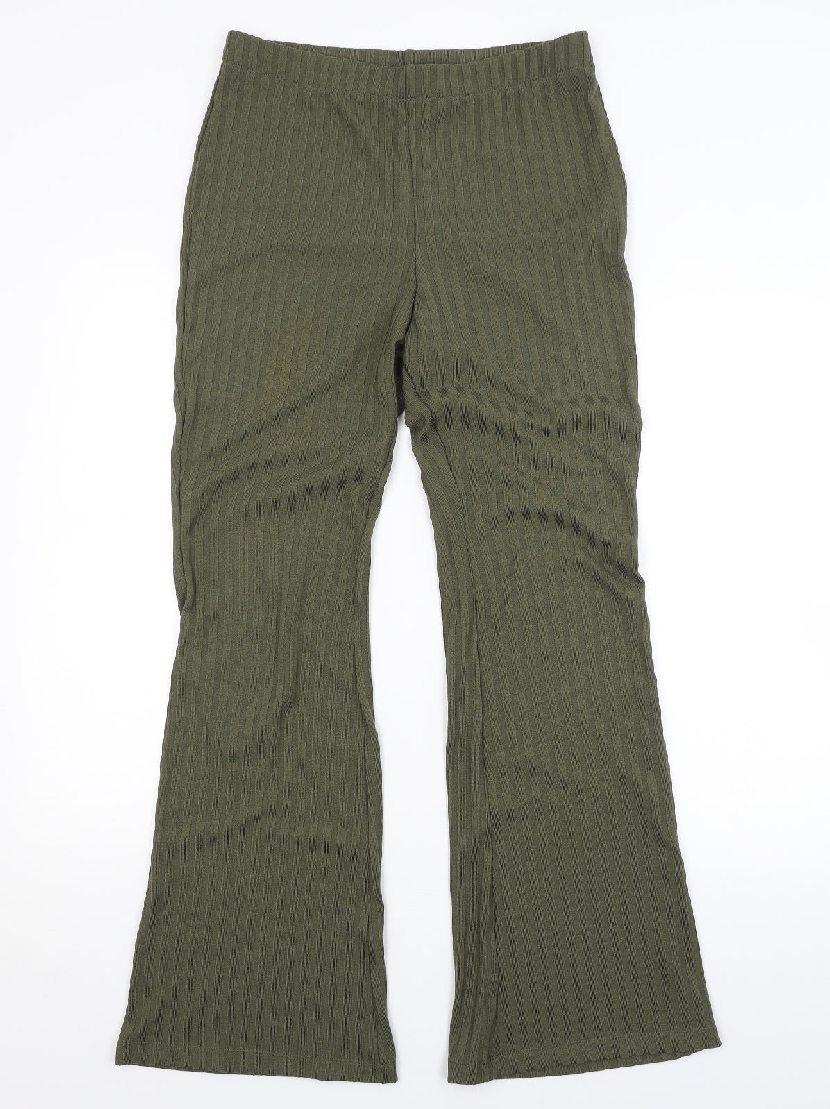 H&M Womens Green Striped  Trousers  Size M L33 in
