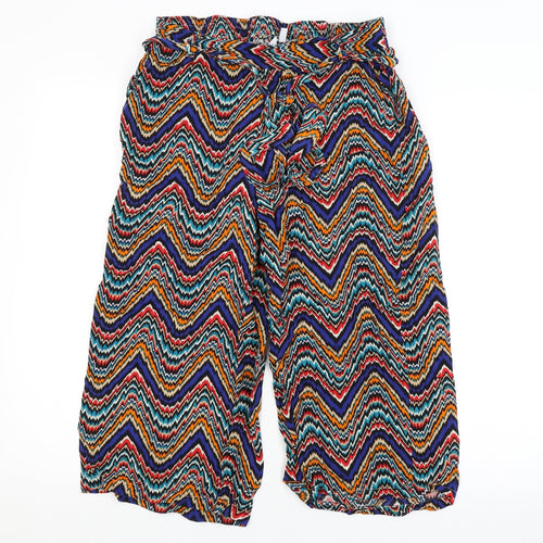 PEP&CO. Womens Multicoloured Striped  Bloomer Trousers Size 10 L20 in
