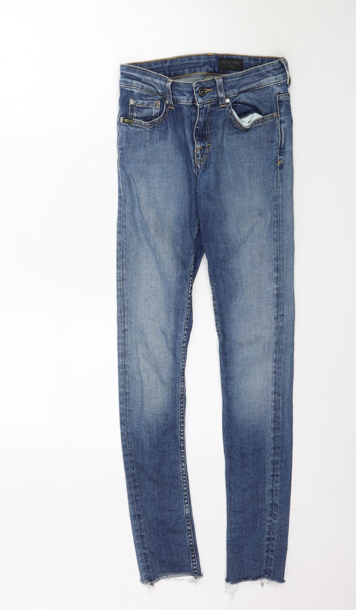 Preworn Womens Blue Denim Skinny Jeans Size 27 in L30 in