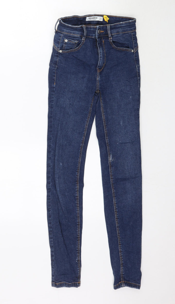 Pull&Bear Womens Blue Denim Skinny Jeans Size 4 L28 in