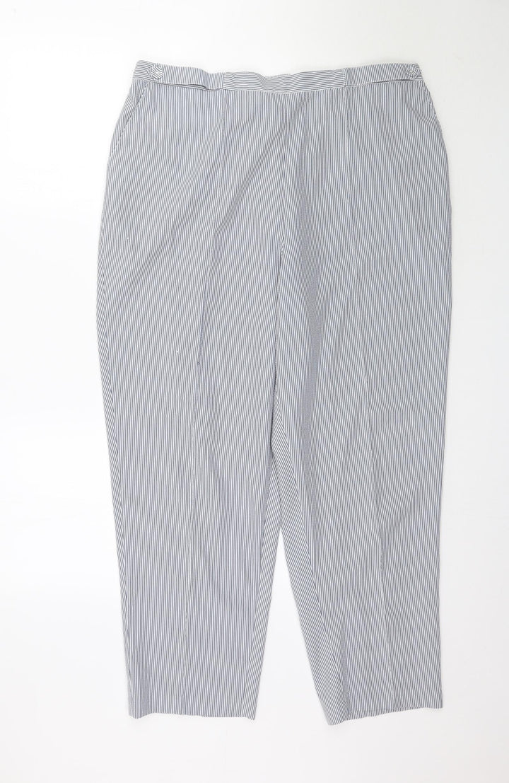 BM Womens Grey Striped  Trousers  Size 20 L27 in