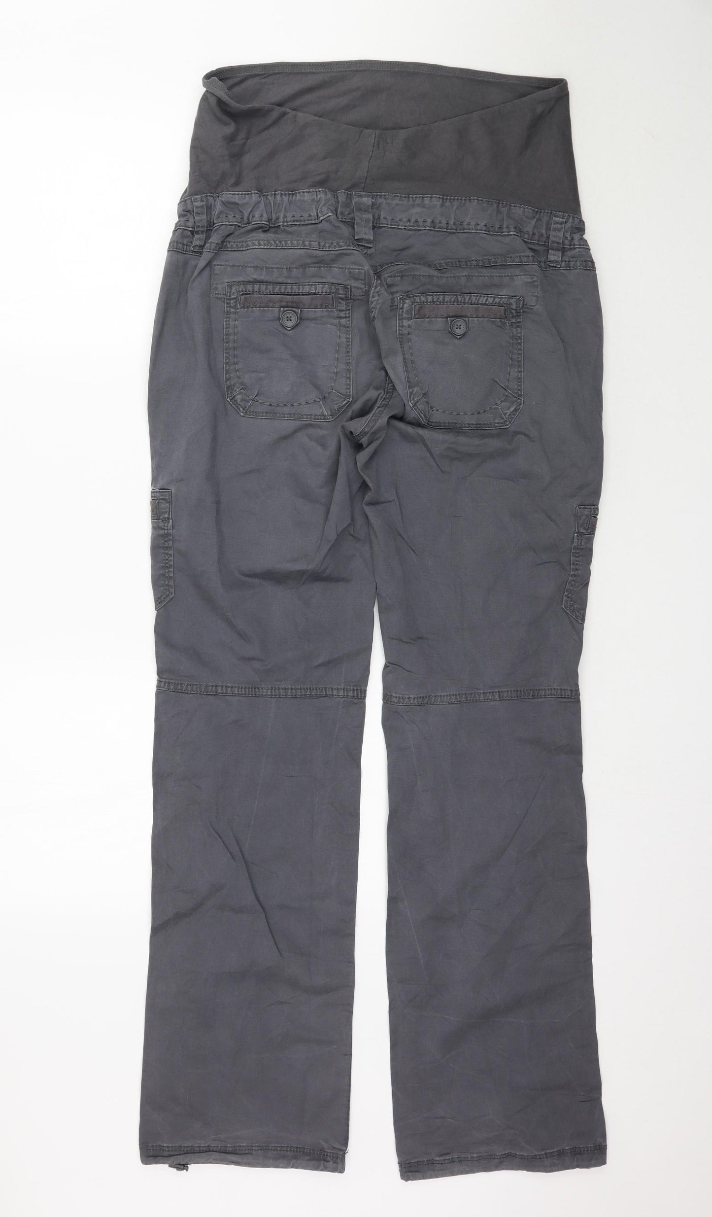 H&M Womens Grey   Cargo Trousers Size 14 L32 in