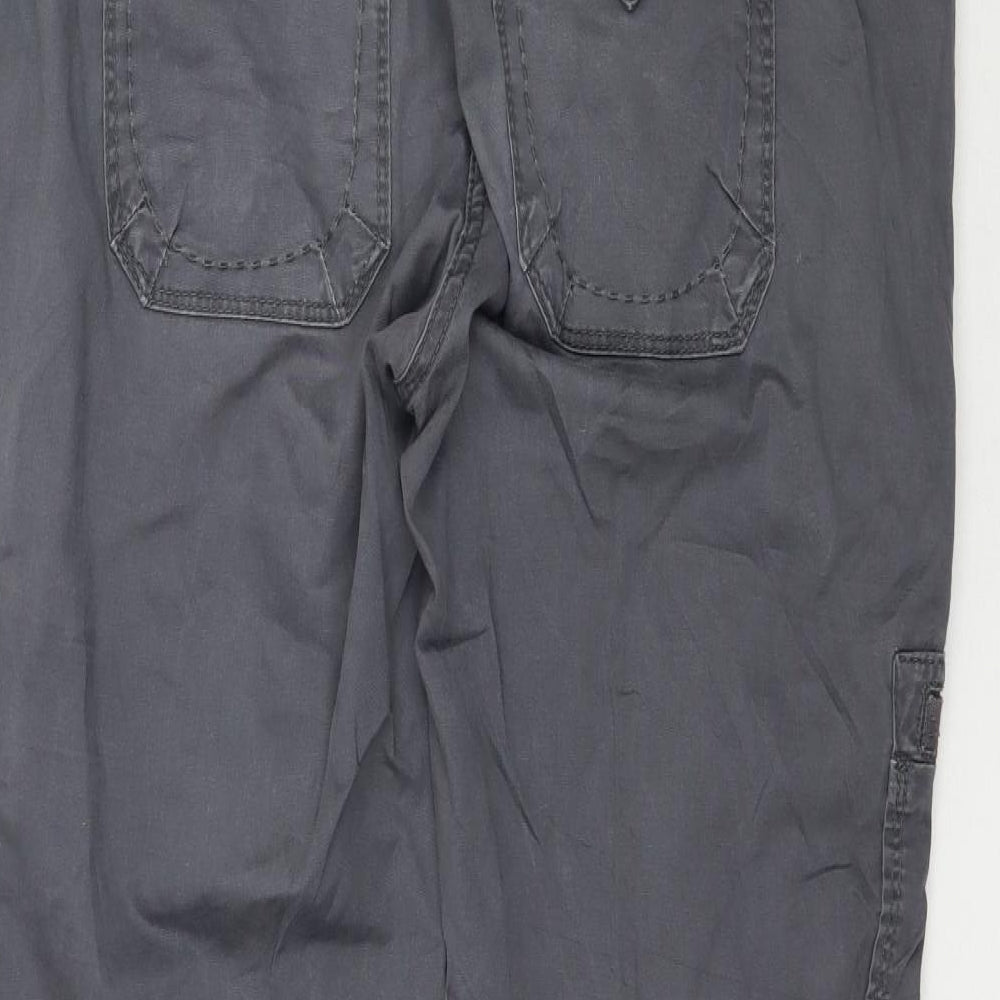 H&M Womens Grey   Cargo Trousers Size 14 L32 in