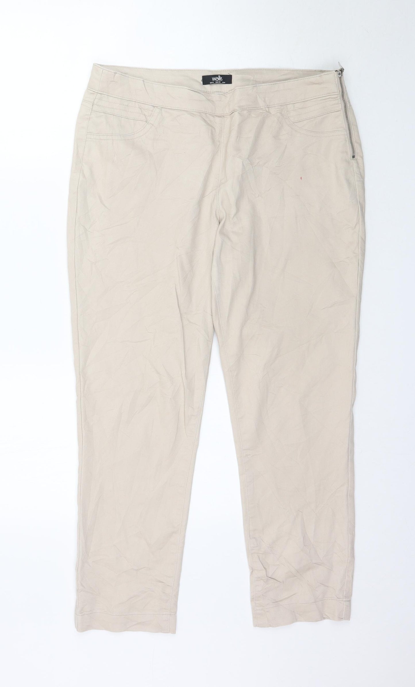 Wallis Womens Beige   Trousers  Size 14 L27 in