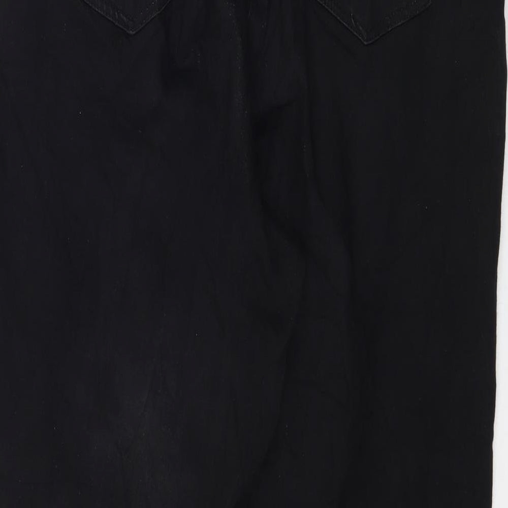 SimplyBe Womens Black  Denim Straight Jeans Size 16 L27 in