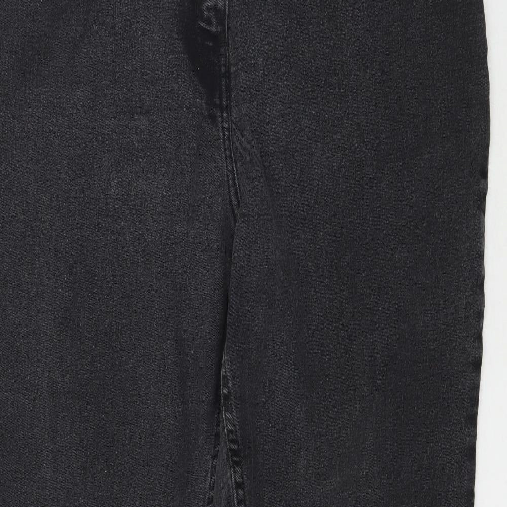 Debenhams Womens Black  Denim Straight Jeans Size 16 L30 in