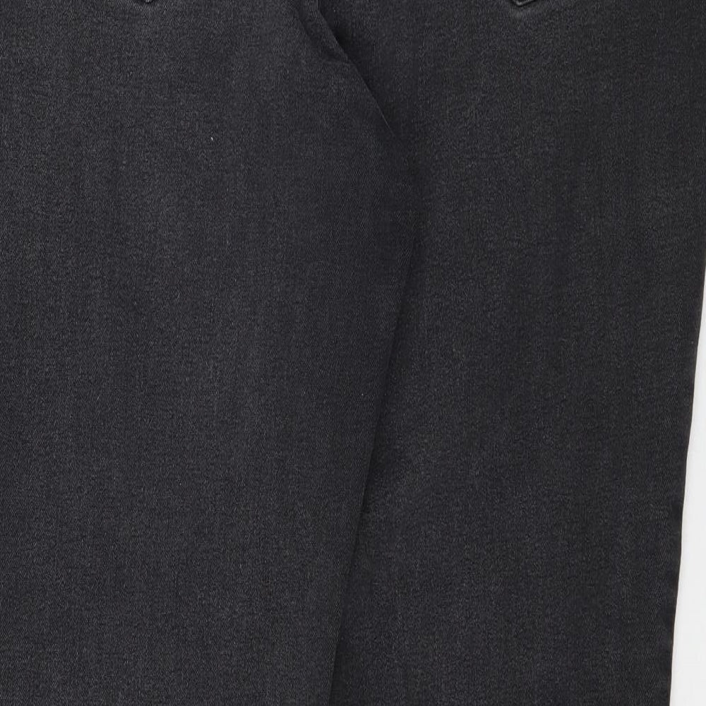 Debenhams Womens Black  Denim Straight Jeans Size 16 L30 in