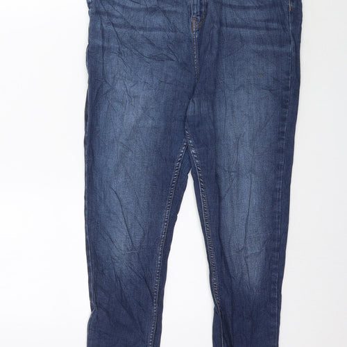 Preworn Womens Blue  Denim Skinny Jeans Size 34 in L26 in