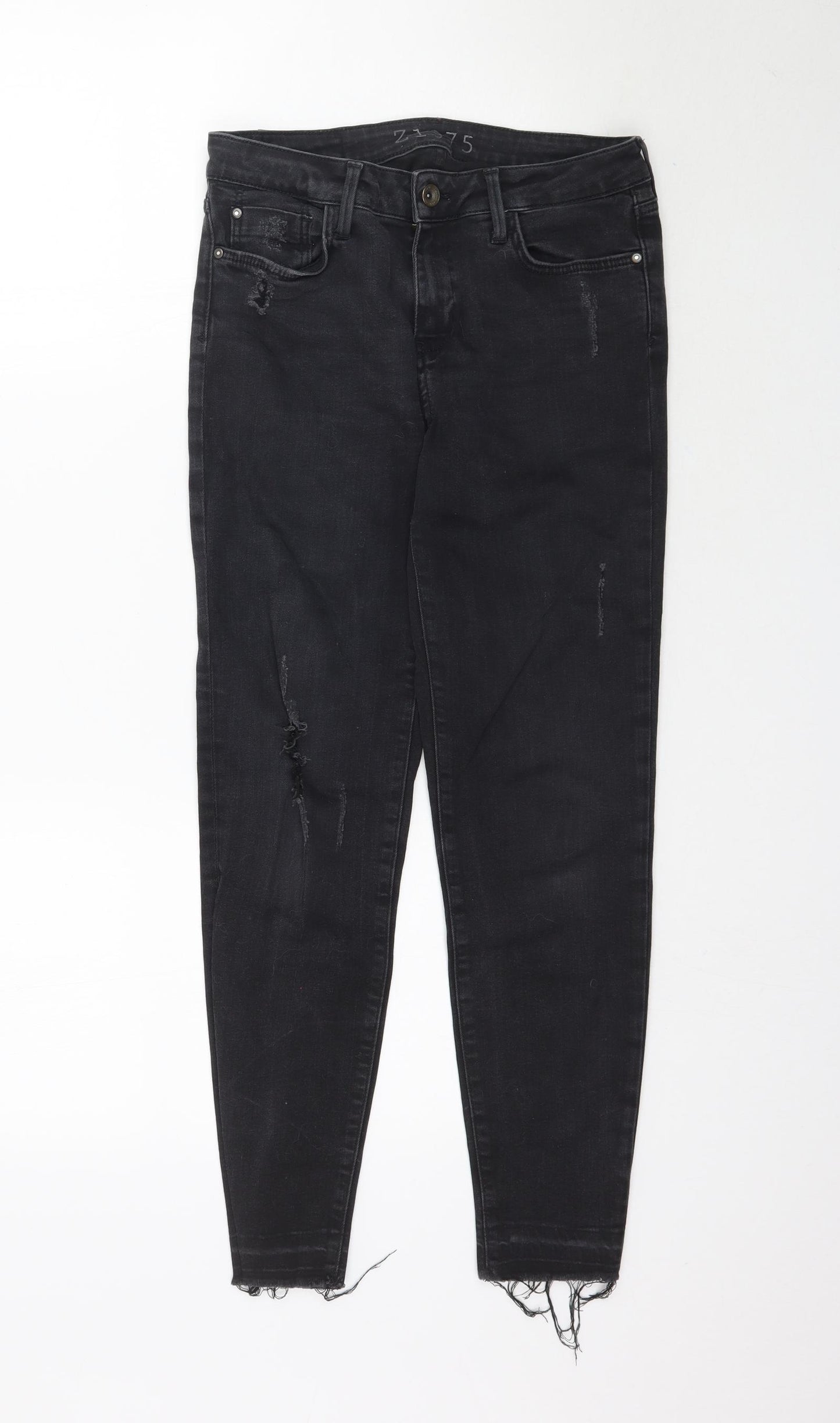 Z1975 Womens Black  Denim Skinny Jeans Size 28 in L26 in - Raw hem