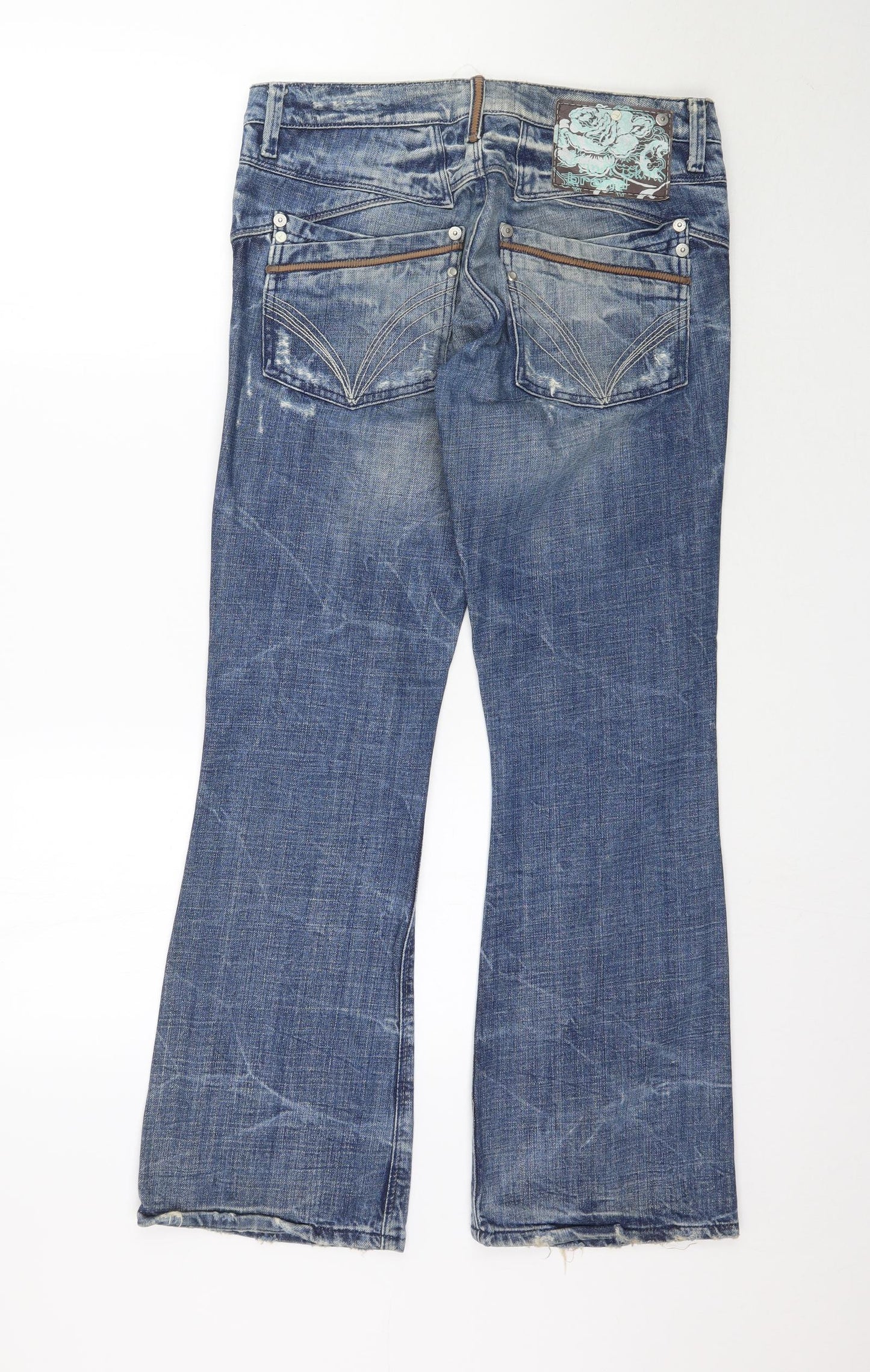 River Island Womens Blue  Denim Bootcut Jeans Size 10 L31 in