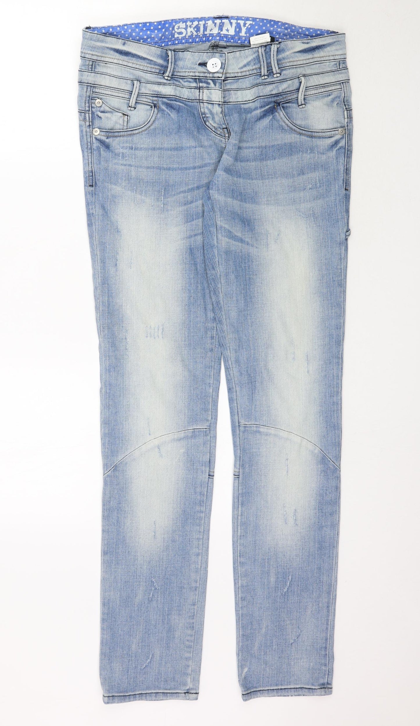 NEXT Womens Blue  Denim Straight Jeans Size 14 L34 in