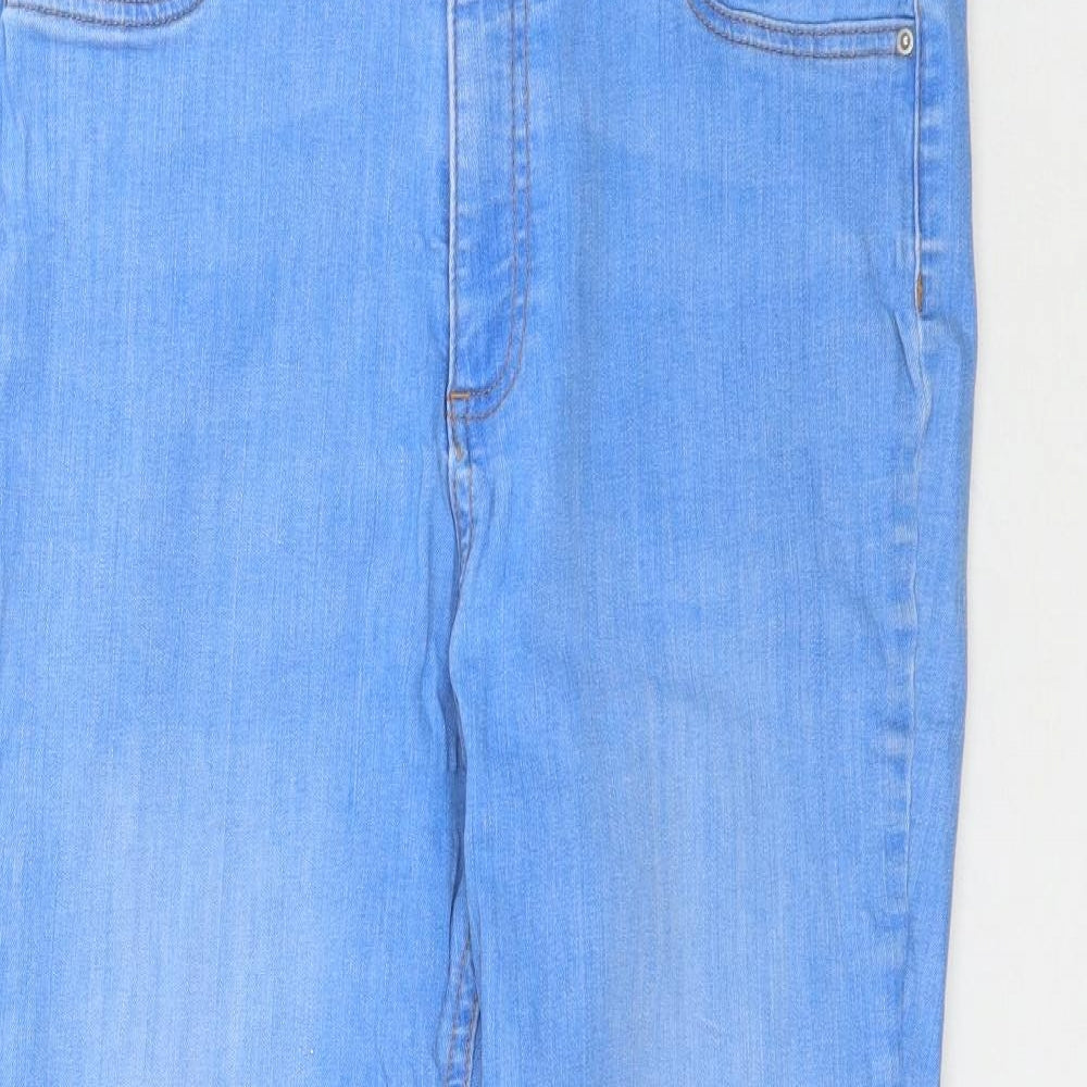 F&F Womens Blue  Denim Skinny Jeans Size 14 L26 in