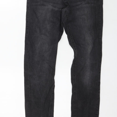 Preworn Womens Black  Denim Skinny Jeans Size 30 L32 in