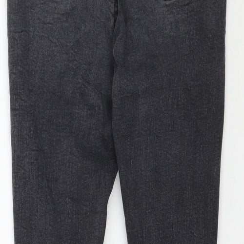 Missguided Womens Grey  Denim Skinny Jeans Size 12 L28 in - Washed black