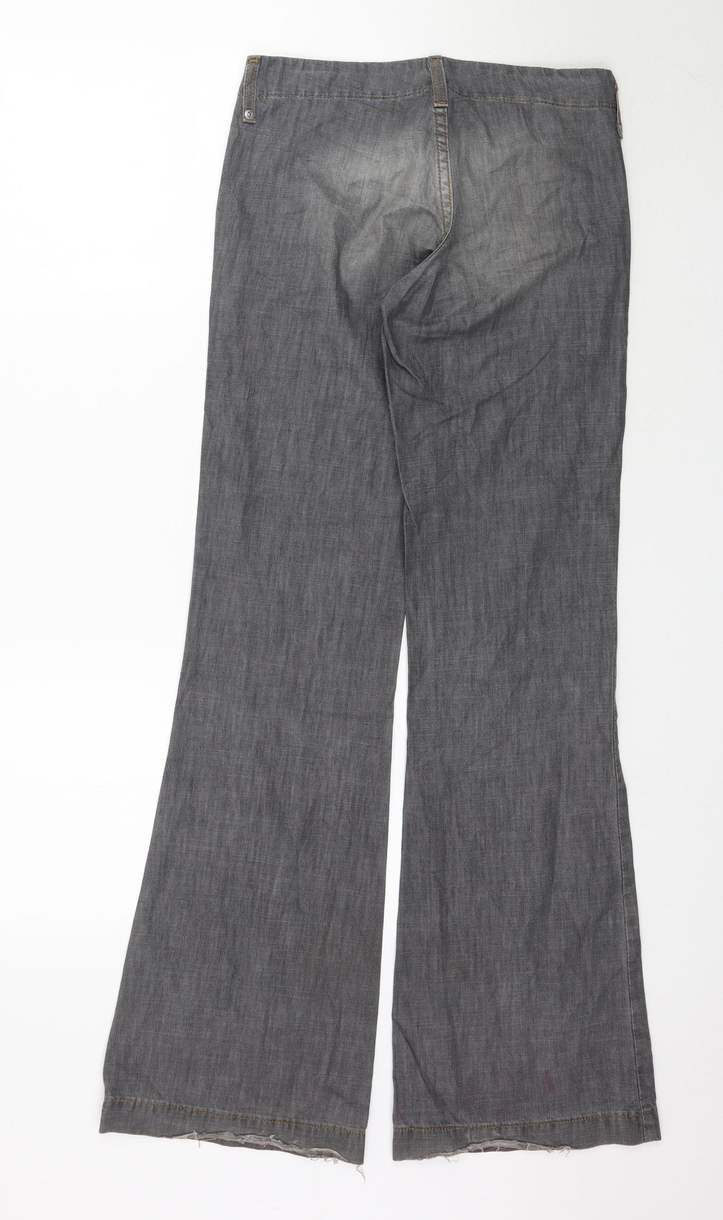 Nertus Womens Grey  Denim Flared Jeans Size 25 L34 in