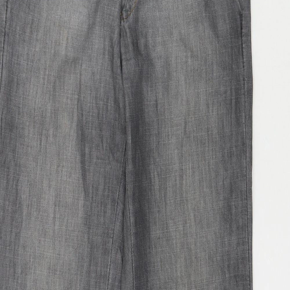 Nertus Womens Grey  Denim Flared Jeans Size 25 L34 in