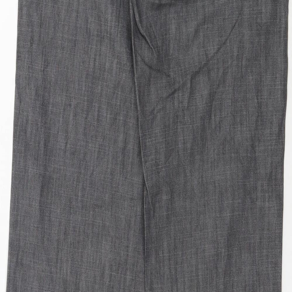 Nertus Womens Grey  Denim Flared Jeans Size 25 L34 in