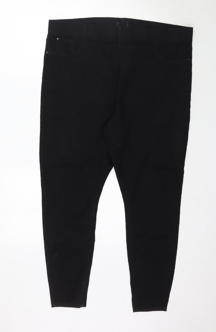 Preworn Womens Black  Denim Jegging Jeans Size XL L28 in