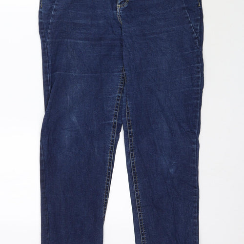 Preworn Womens Blue  Denim Skinny Jeans Size 14 L29 in