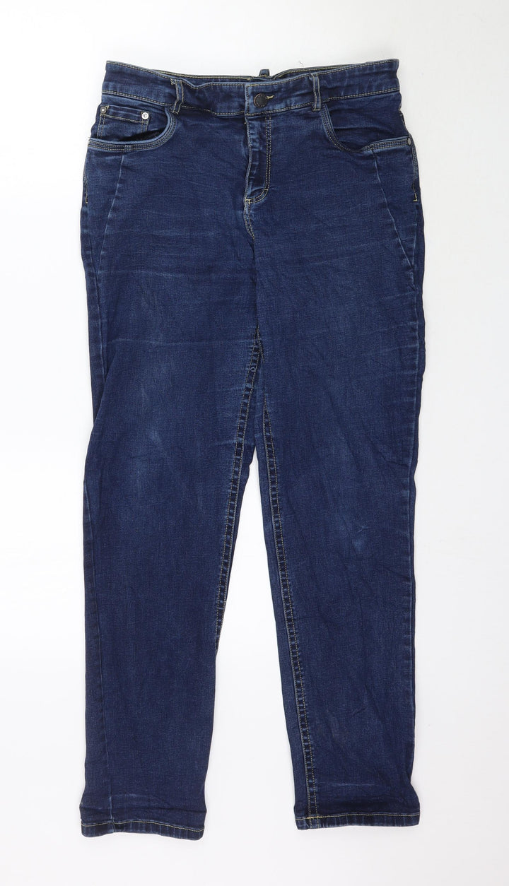 Preworn Womens Blue Denim Skinny Jeans Size 14 L29 in