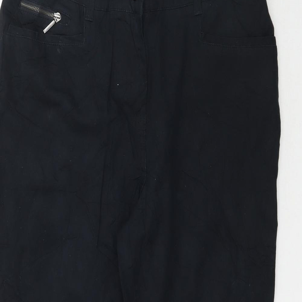 Maine Womens Black   Trousers  Size 14 L25 in