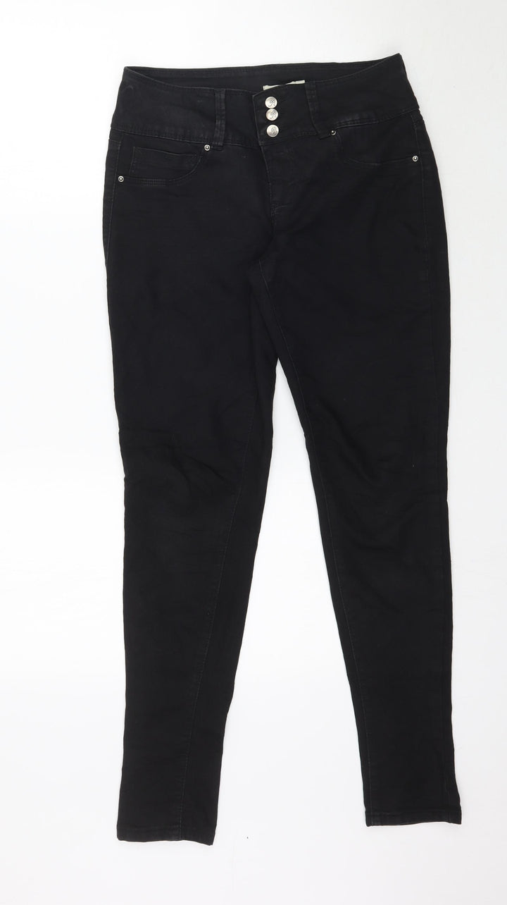 Royalty Womens Black  Denim Skinny Jeans Size 4 L30 in