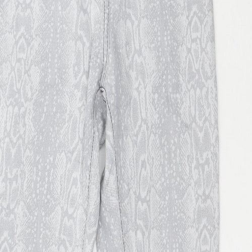 Blue Motion Womens Grey Animal Print Denim Skinny Jeans Size 8 L32 in - Snake print