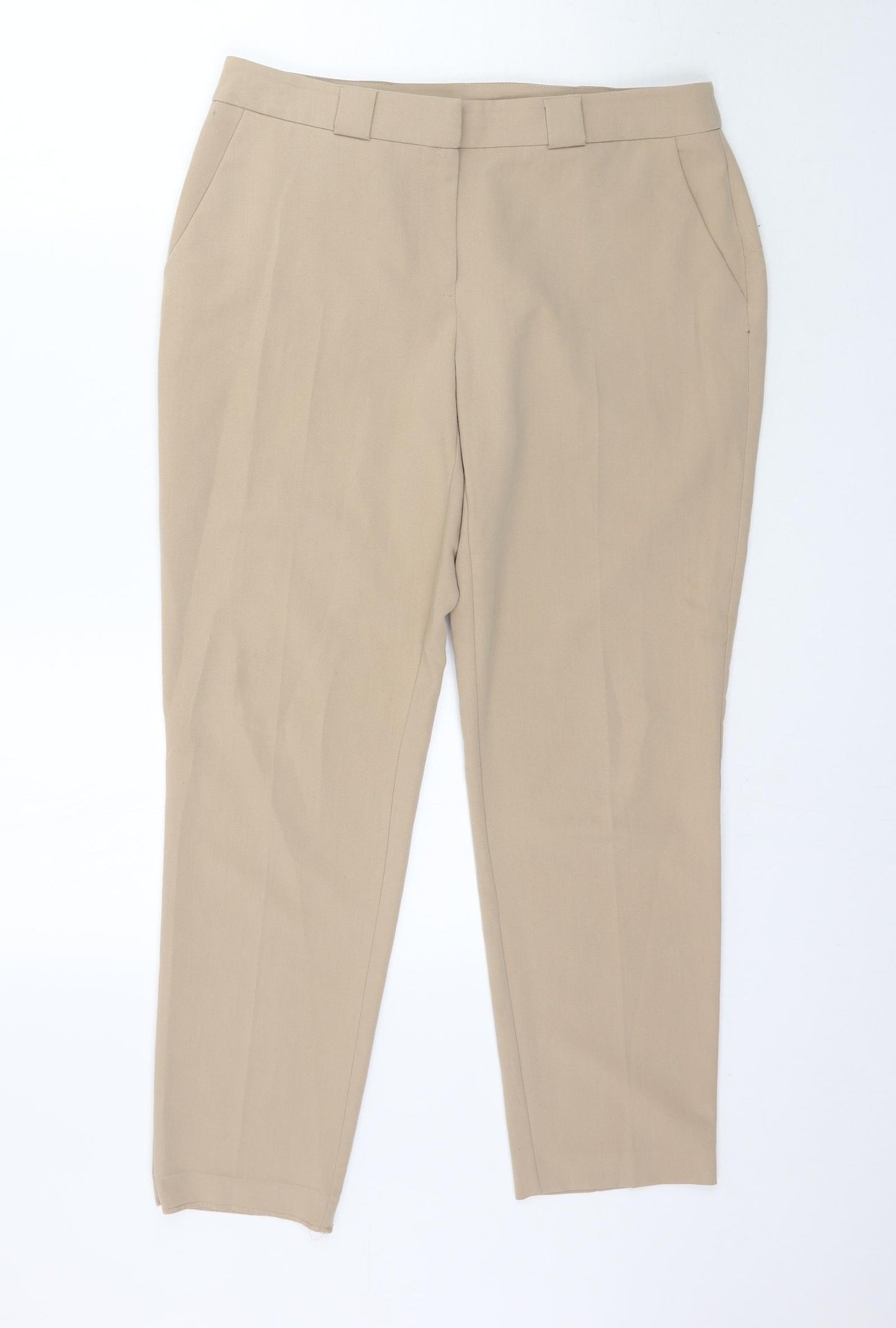 Dorothy Perkins Womens Beige   Trousers  Size 10 L27 in