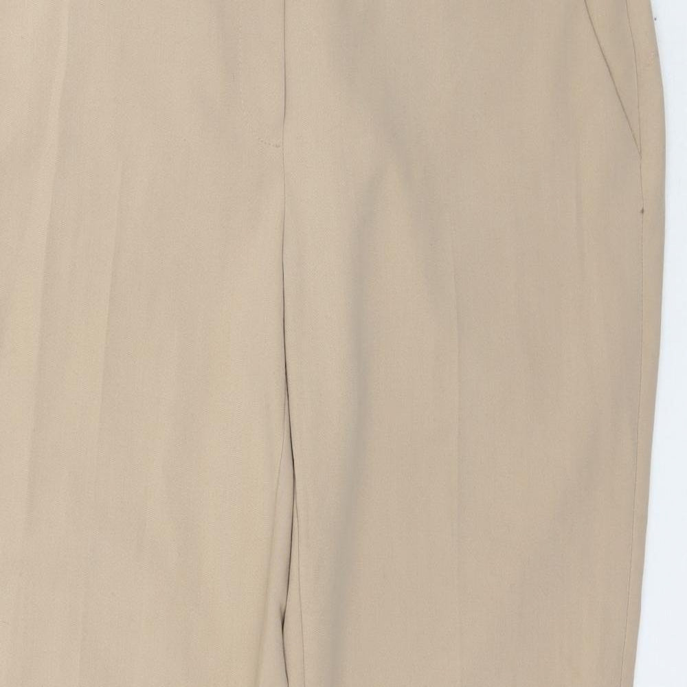Dorothy Perkins Womens Beige   Trousers  Size 10 L27 in