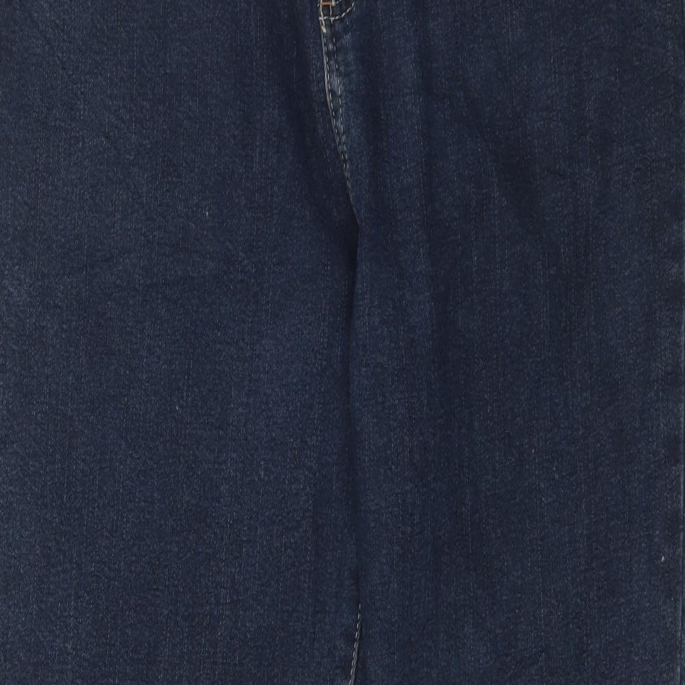 Marks and Spencer Womens Blue  Denim Straight Jeans Size 14 L30 in