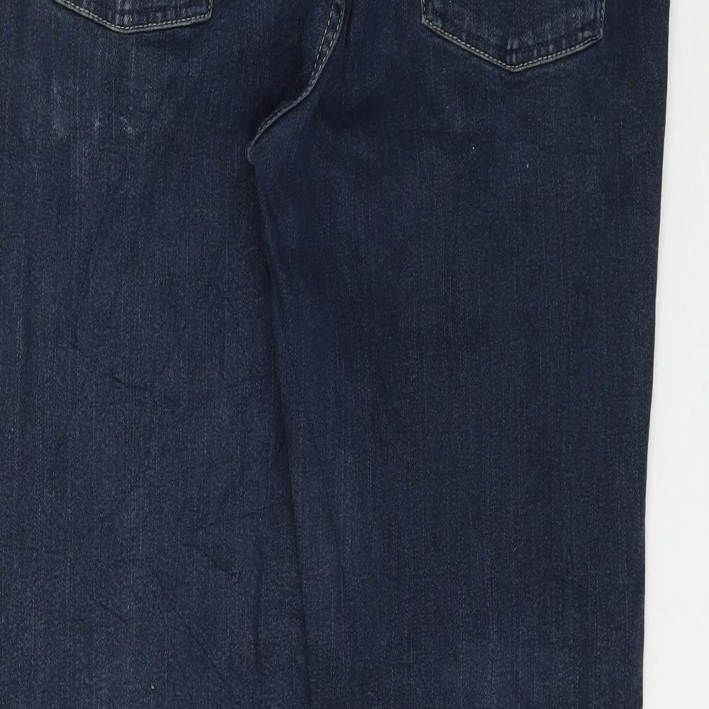 Marks and Spencer Womens Blue  Denim Straight Jeans Size 14 L30 in