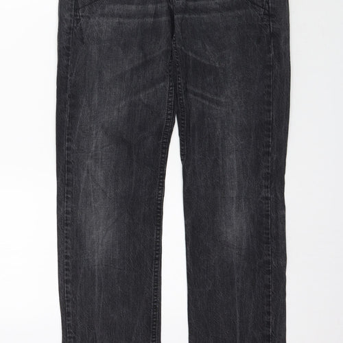 Fornarina Womens Black  Denim Straight Jeans Size 27 L34 in