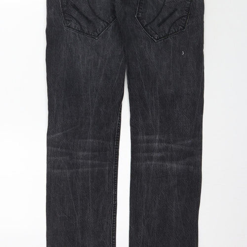 Fornarina Womens Black  Denim Straight Jeans Size 27 L34 in