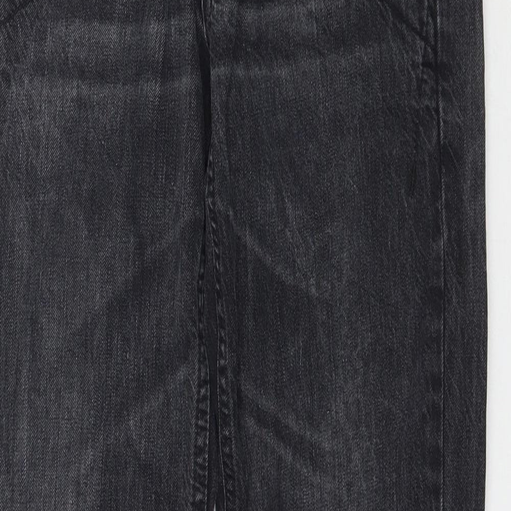 Fornarina Womens Black  Denim Straight Jeans Size 27 L34 in
