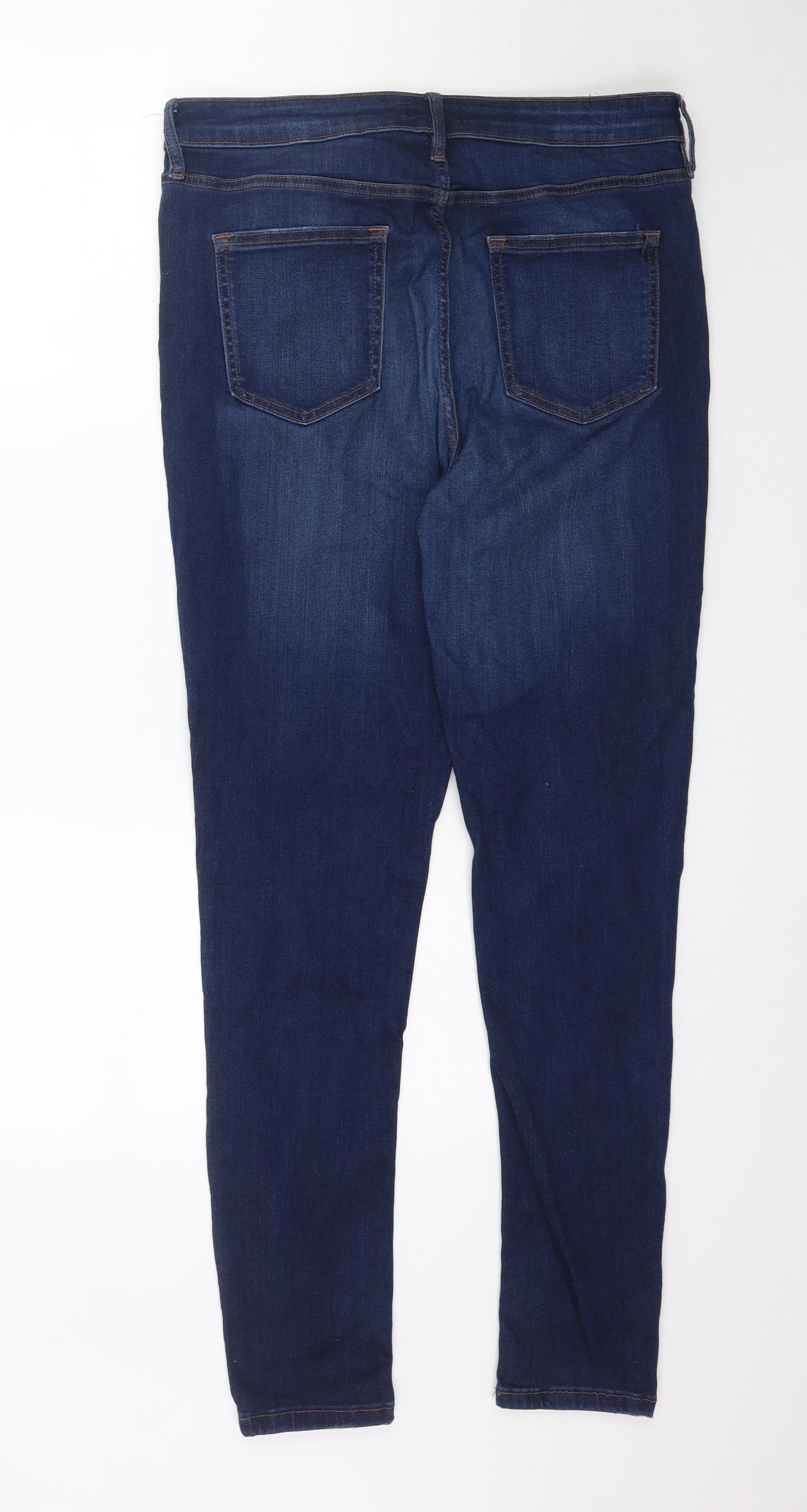 F&F Womens Blue  Denim Skinny Jeans Size 16 L30 in