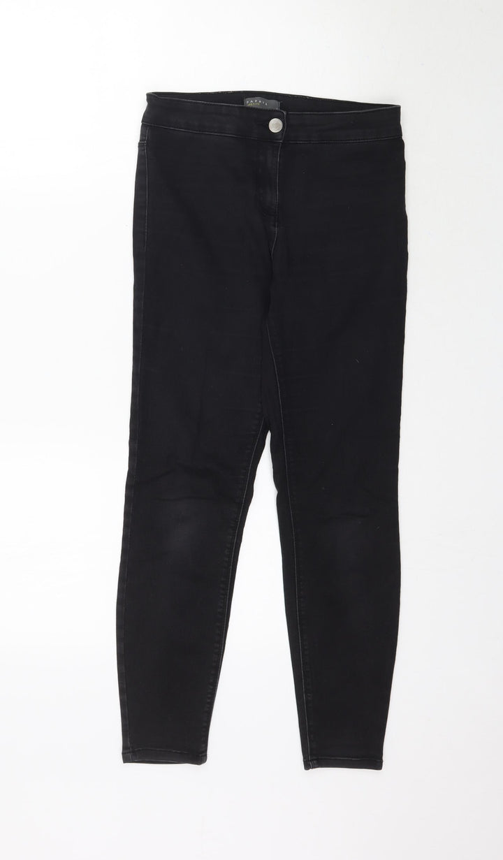 Papaya Womens Black Denim Skinny Jeans Size 8 L25 in