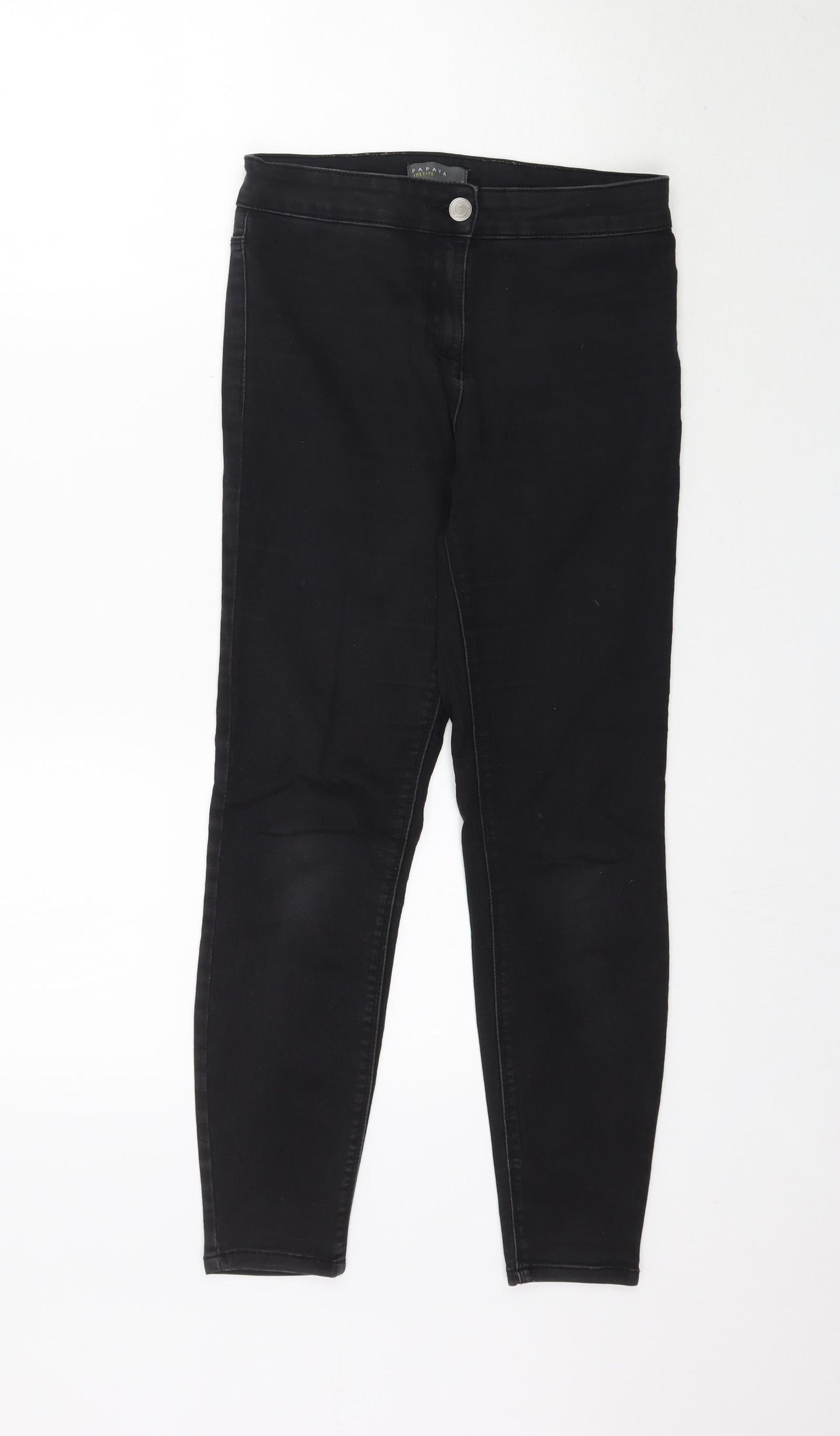 Papaya Womens Black  Denim Skinny Jeans Size 8 L25 in