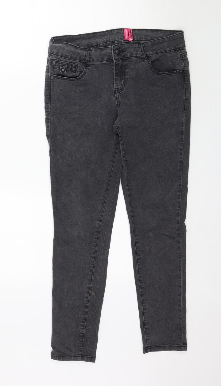 Yes Yes Womens Grey  Denim Skinny Jeans Size 12 L28 in