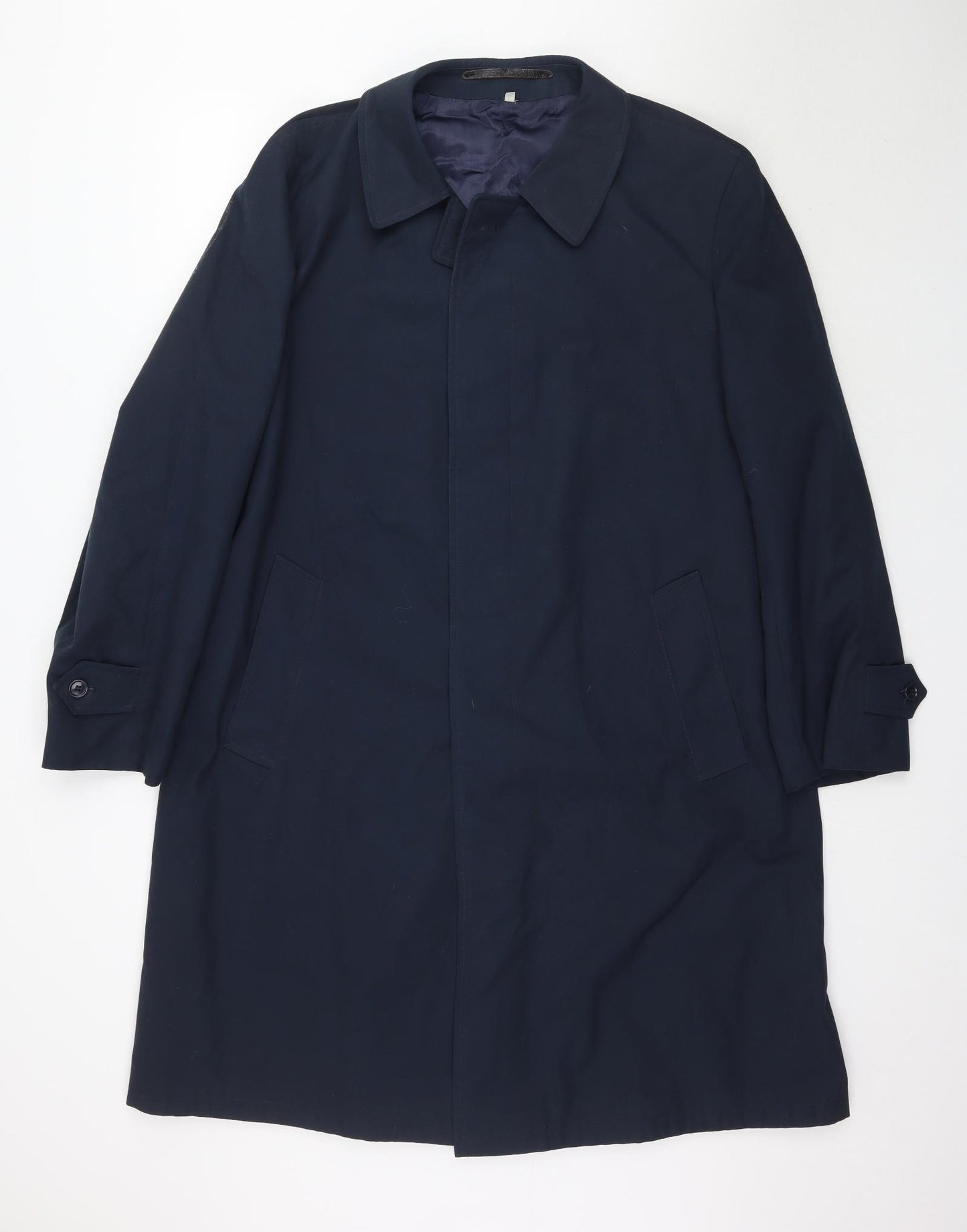 Preworn Womens Blue   Overcoat Coat Size 14