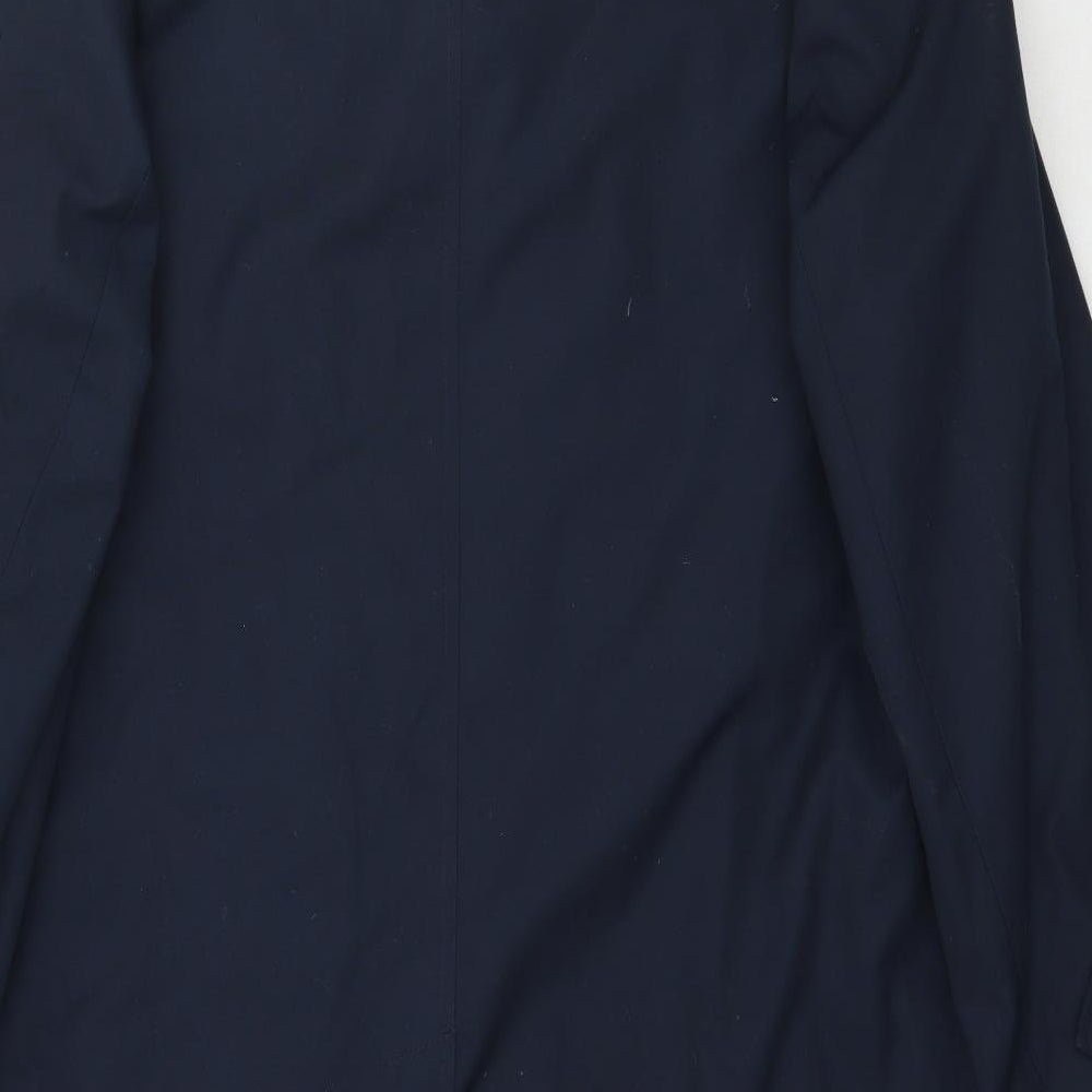 Preworn Womens Blue   Overcoat Coat Size 14
