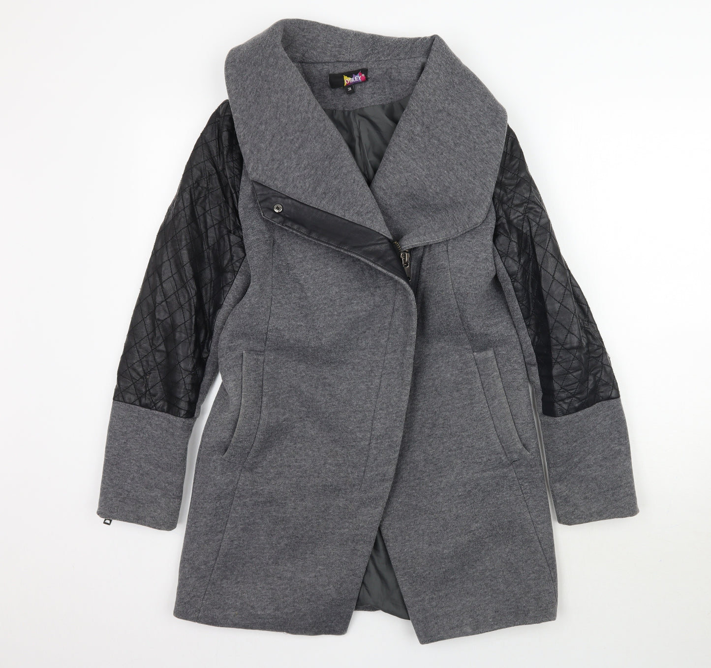 Osley Womens Grey   Overcoat Coat Size 10
