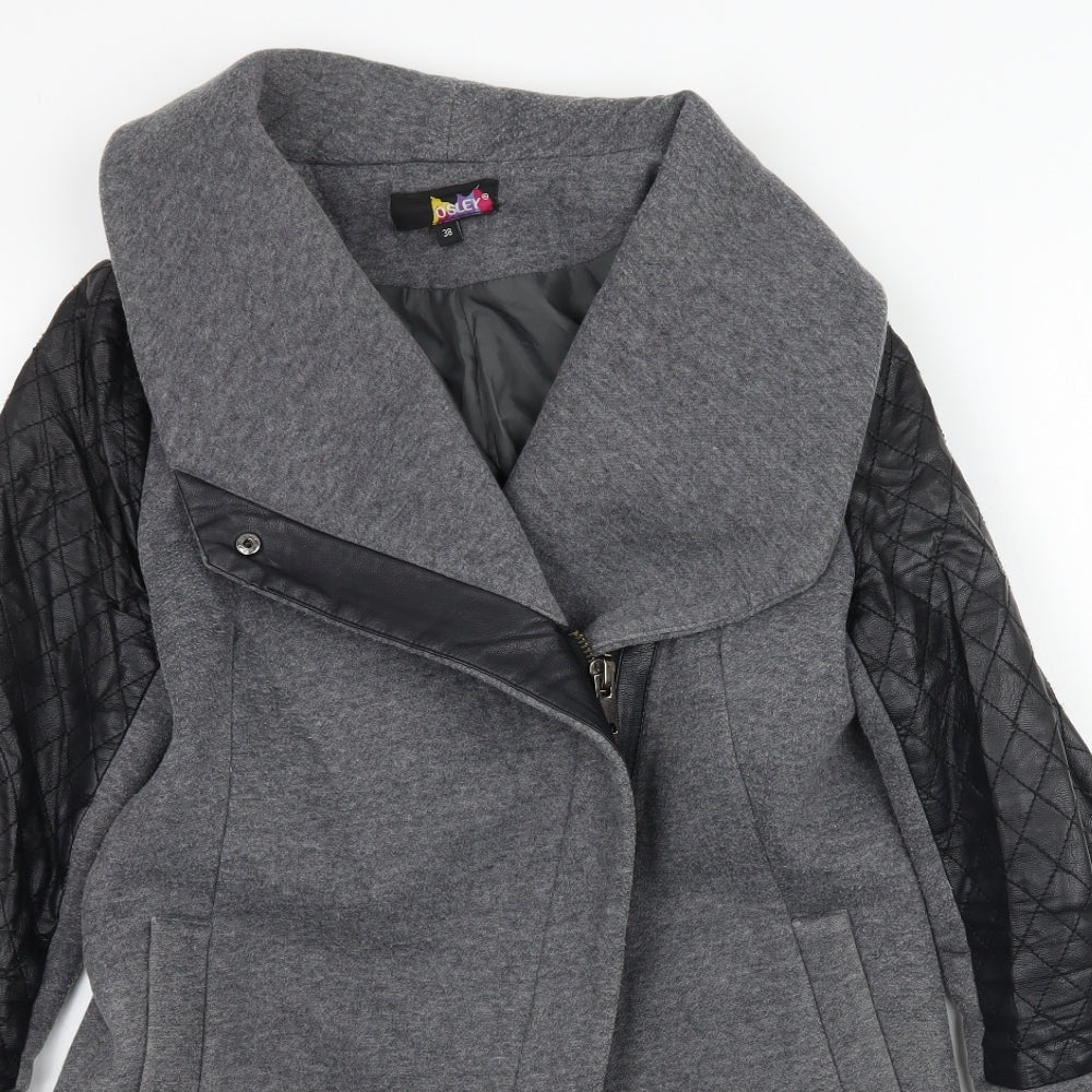 Osley Womens Grey   Overcoat Coat Size 10