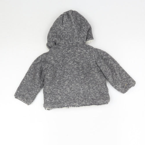 Marks and Spencer Girls Grey  Knit Cardigan Jumper Size 3-6 Months