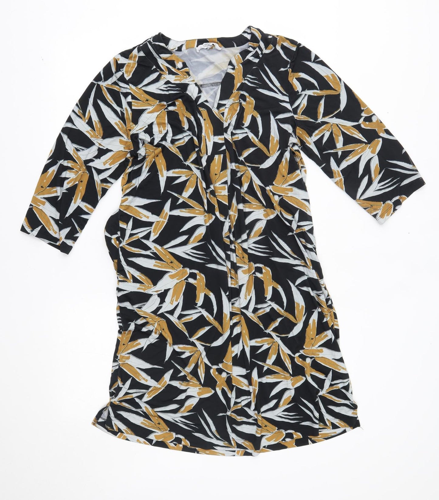Together Womens Black Floral  A-Line  Size 14