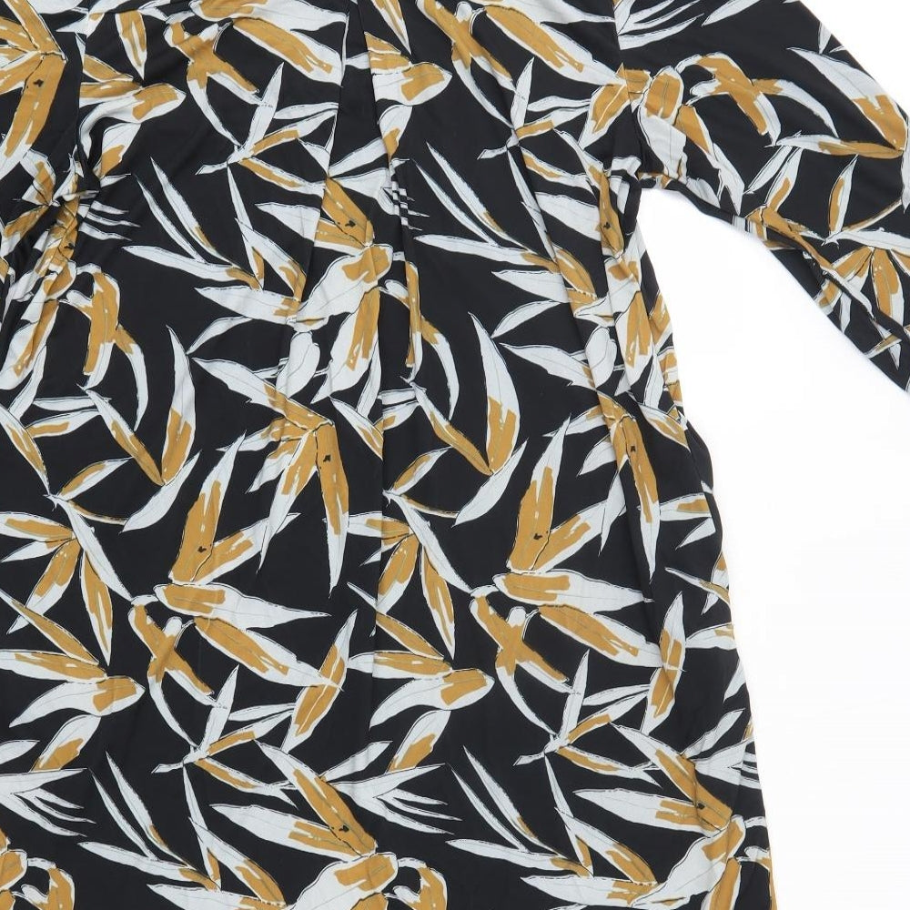 Together Womens Black Floral  A-Line  Size 14