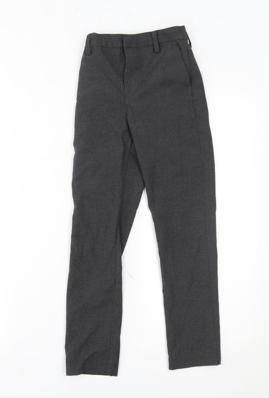Front view of Next boys’ grey chino trousers, size 9, years