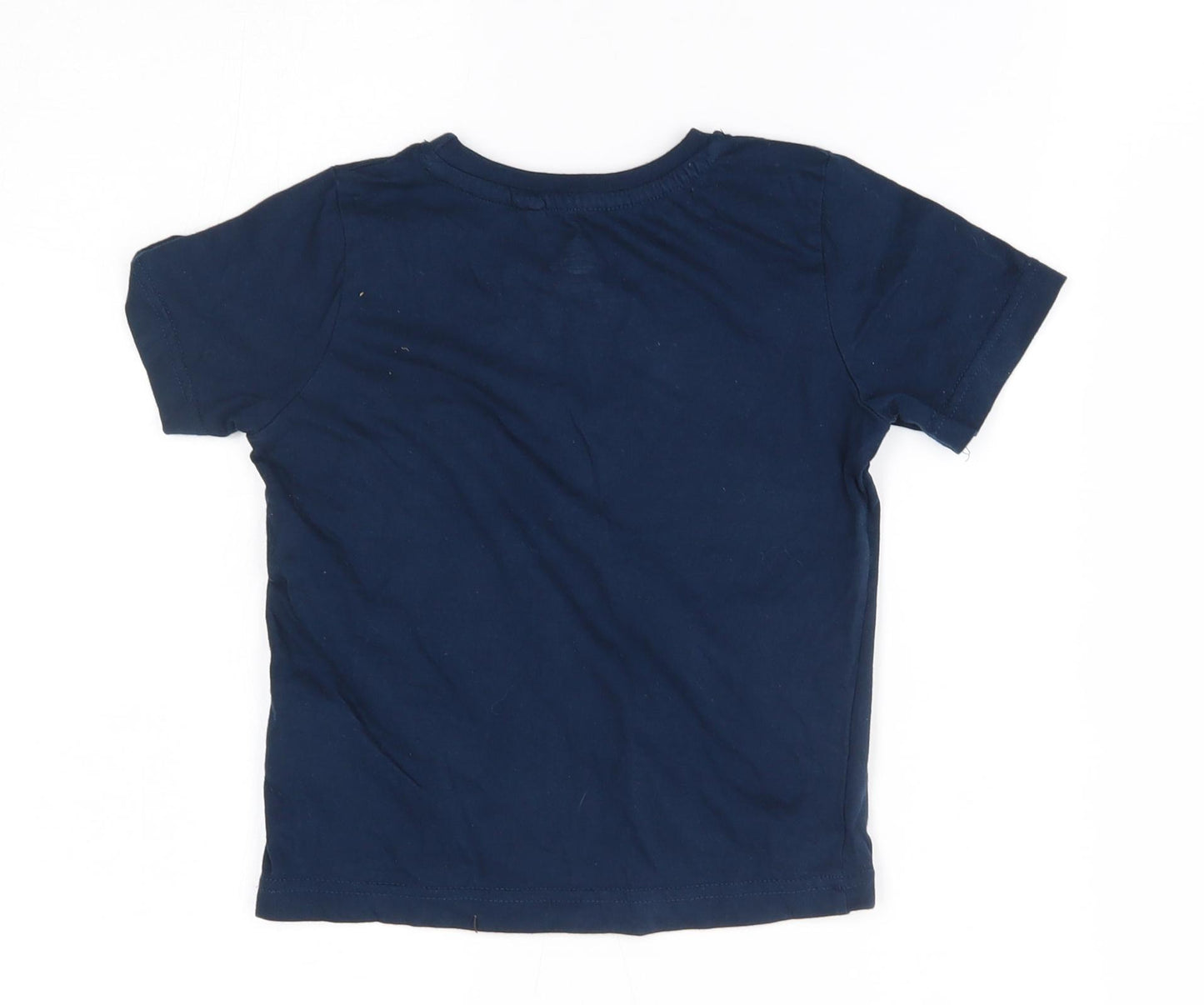 Preworn Boys Blue   Basic T-Shirt Size 3-4 Years  - jurassic world